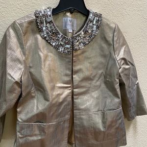Chico’s metallic leather jacket